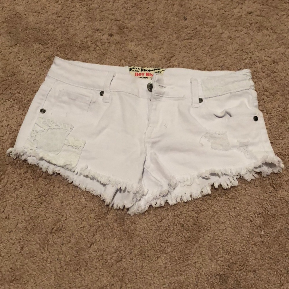 💓Cutoff White Denim Shorts💓